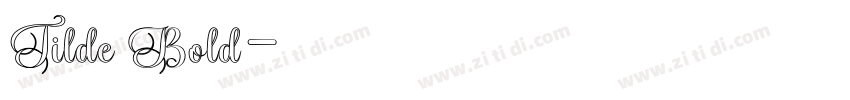 Tilde Bold字体转换